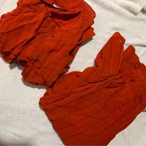 Zara Orange Cotton Set **Includes Both**
